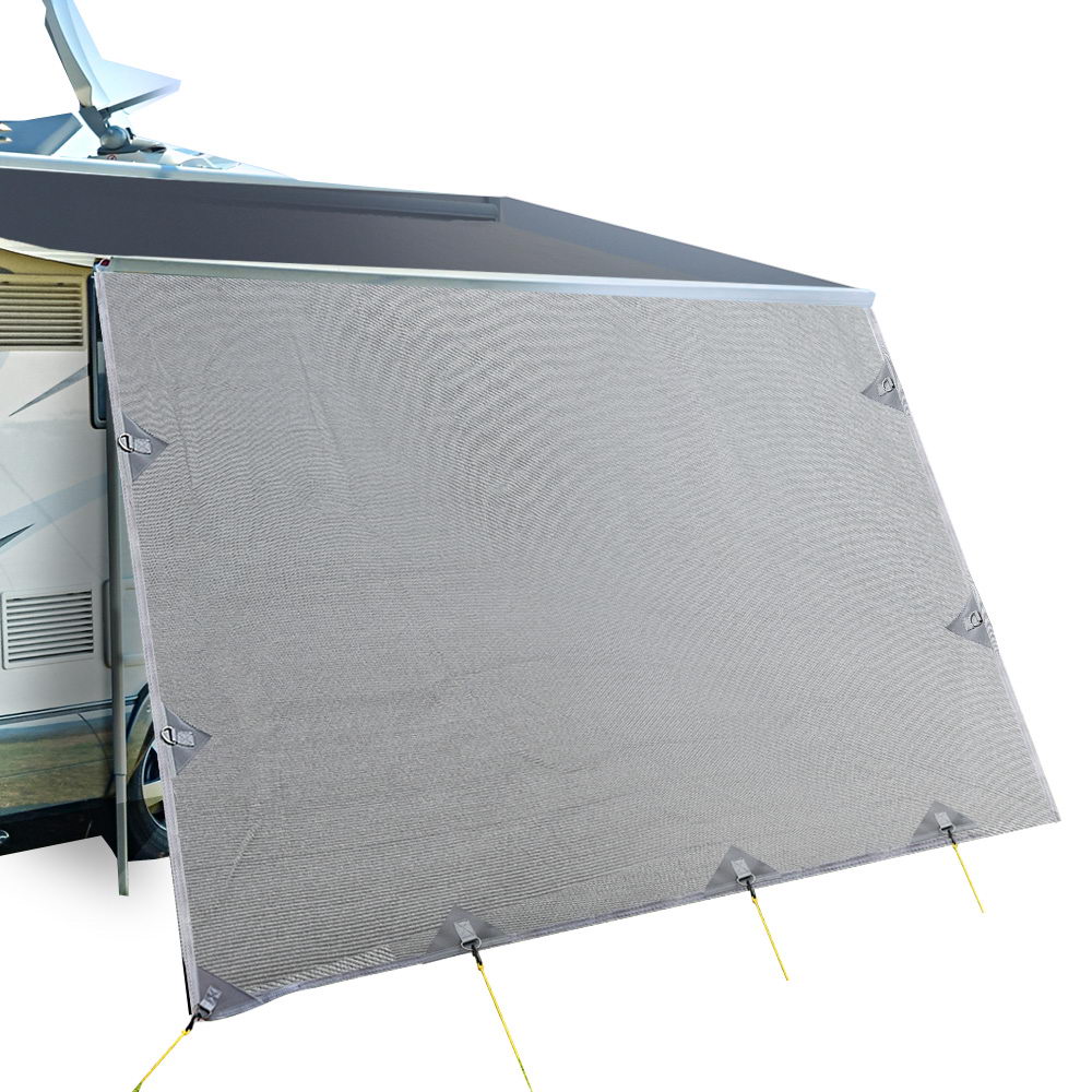 Caravan Roll Out Awning Privacy Screen Side Wall 3.4m Grey