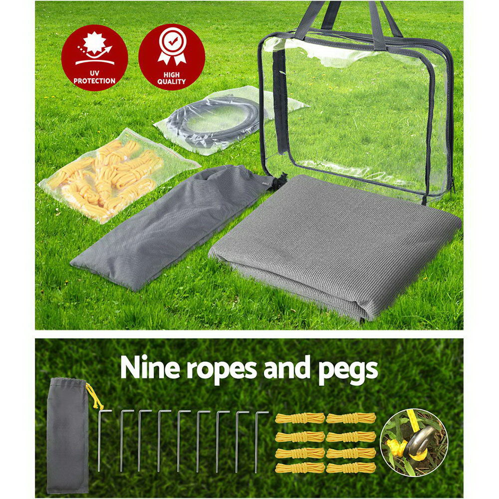 Caravan 4.3x1.95M Roll Out Privacy Screen Grey - Image 6