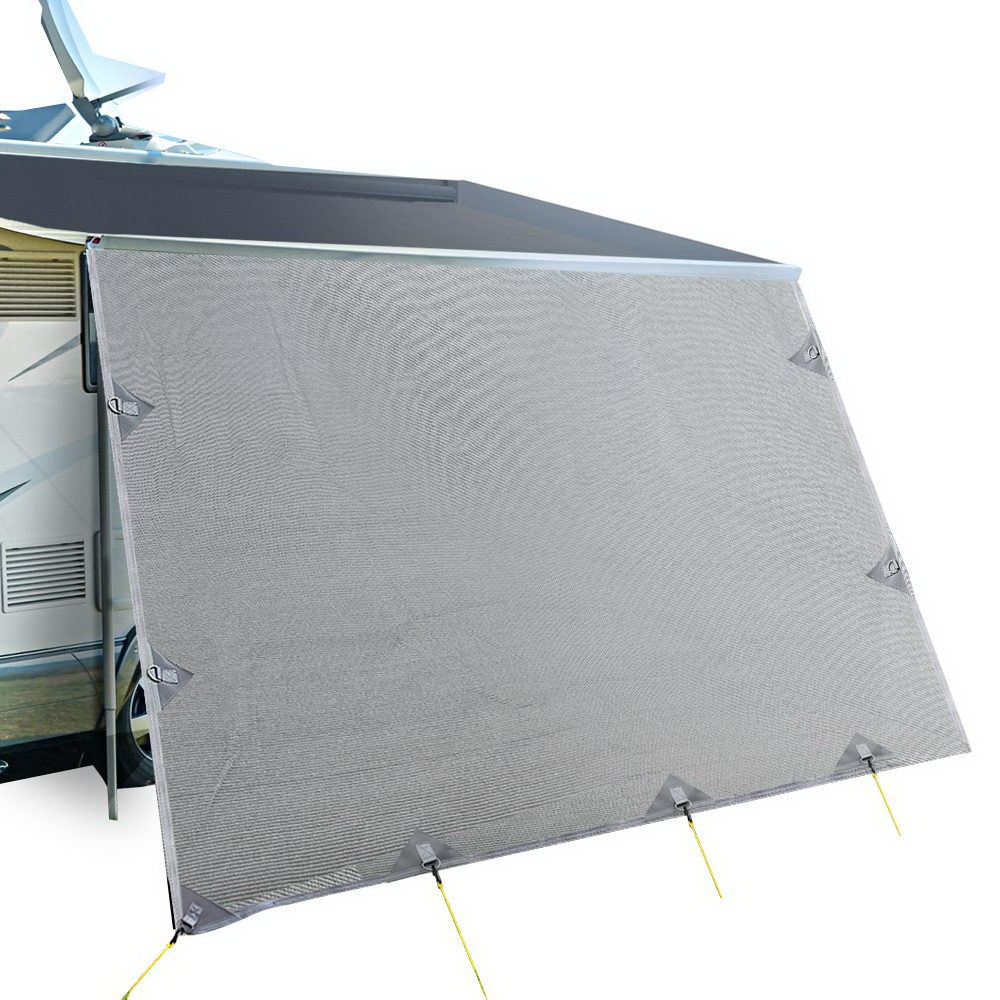 Caravan 4.6M Roll Out Privacy Screen Awning Grey