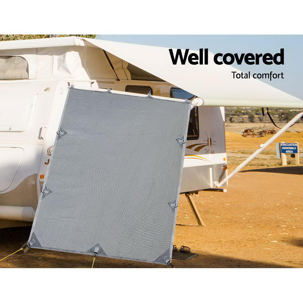 Caravan 2.1x1.8M Pop Top Grey Privacy Screen - Image 4