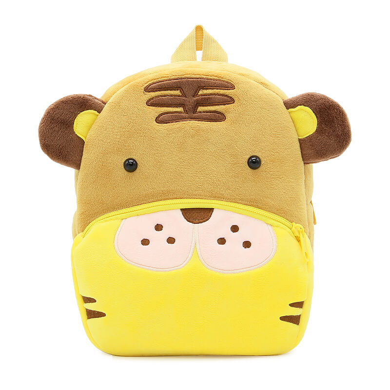Brown Tiger School Backpack Cute Cartoon Animal Style Bag for Kids - Free Shipping