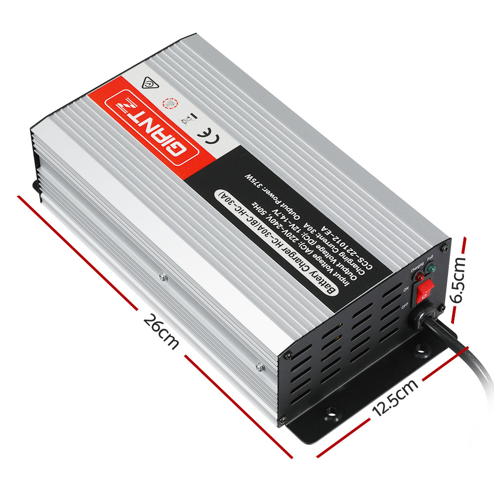 Giantz 12V 30A Car Battery Charger 30Amp ATV 4WD Boat - Image 2