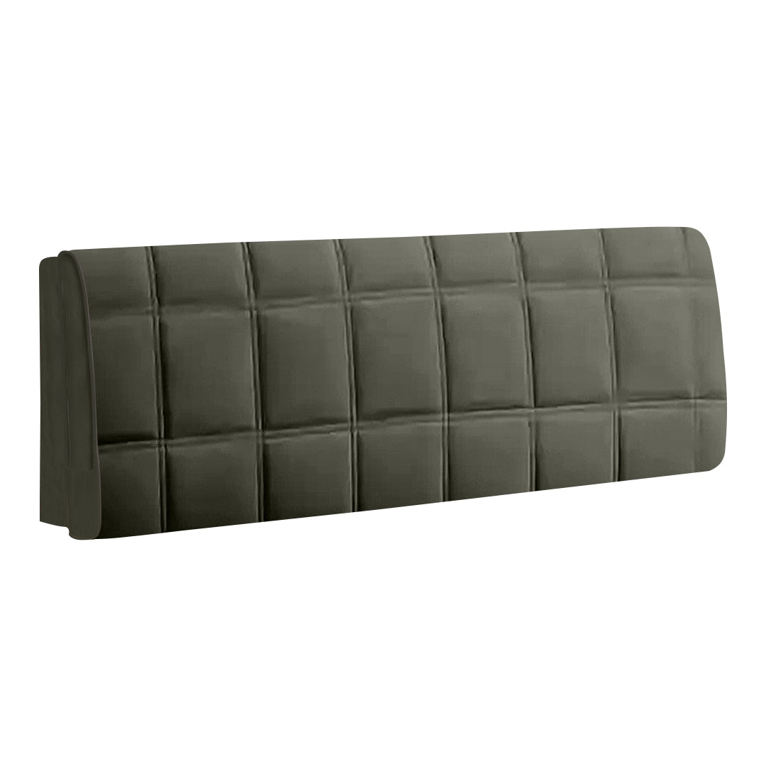 Square Dark Grey Super Soft Quilted Velvet Headboard Cover, Modern Beds - Free Shipping