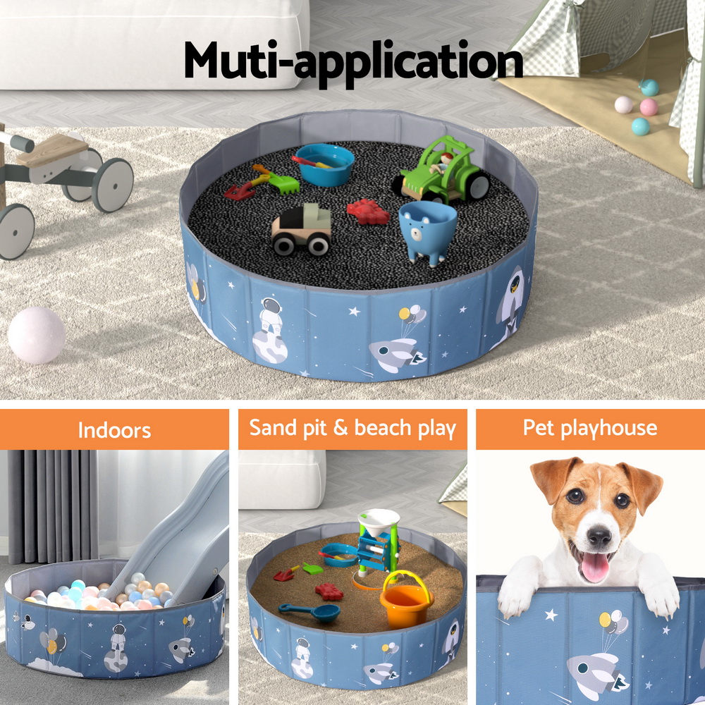 Keezi Kids Ball Pit Ocean Play Foldable Playhouse Bag Blue - Image 5