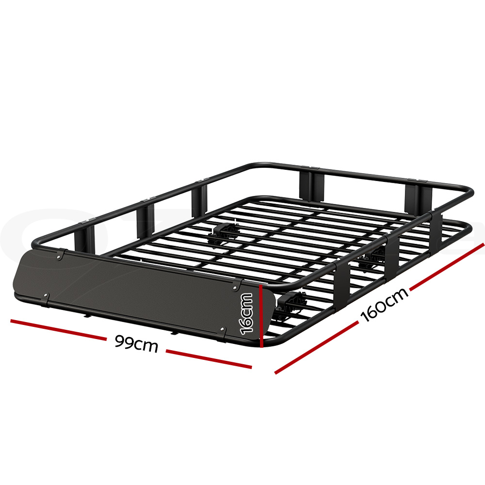 Giantz Universal 160cm Black Car Roof Rack Cargo Carrier - Image 2