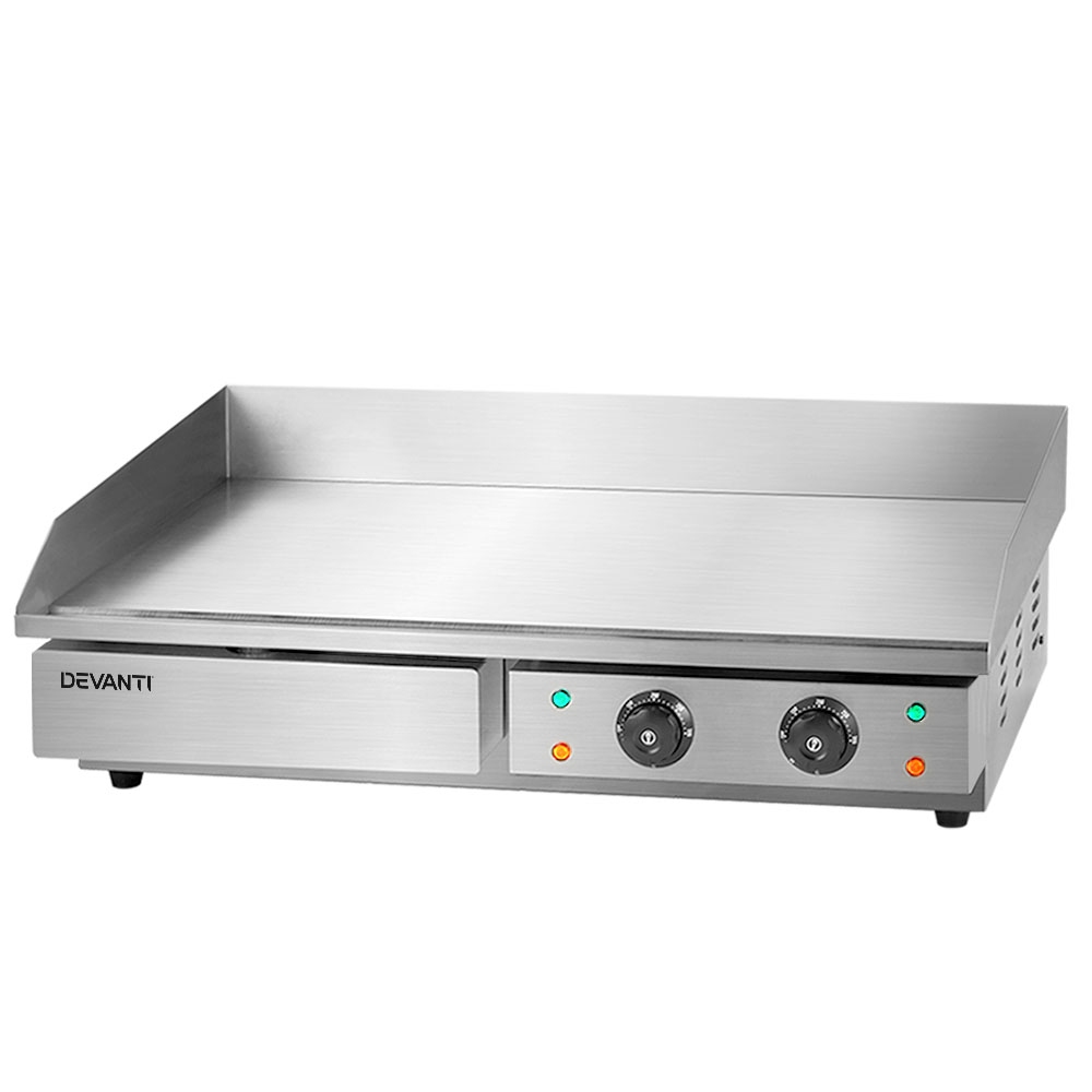 Devanti Commercial Electric Griddle 73cm BBQ Plate 4400W