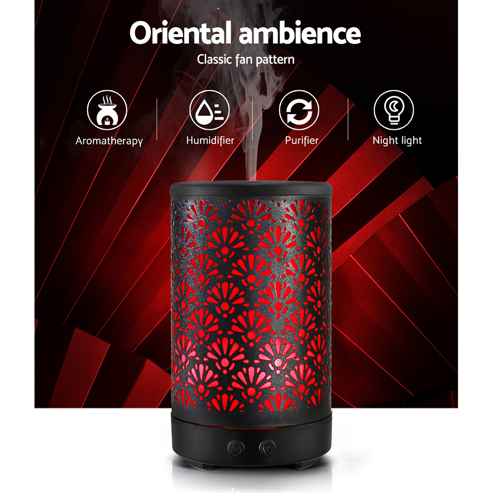Devanti 100ml Aromatherapy Aroma Diffuser Black - Image 4