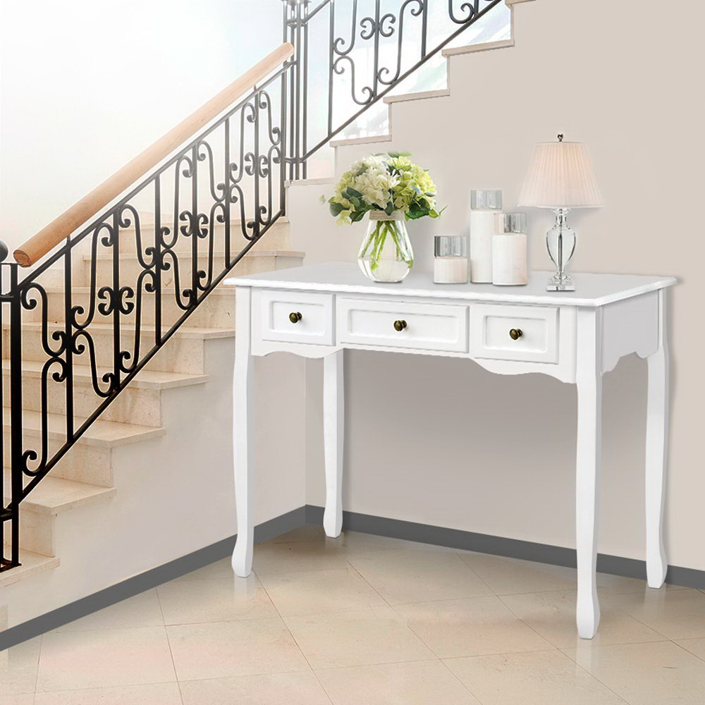 Artiss 3-Drawer White Hamptons Console Table Hallway Furniture