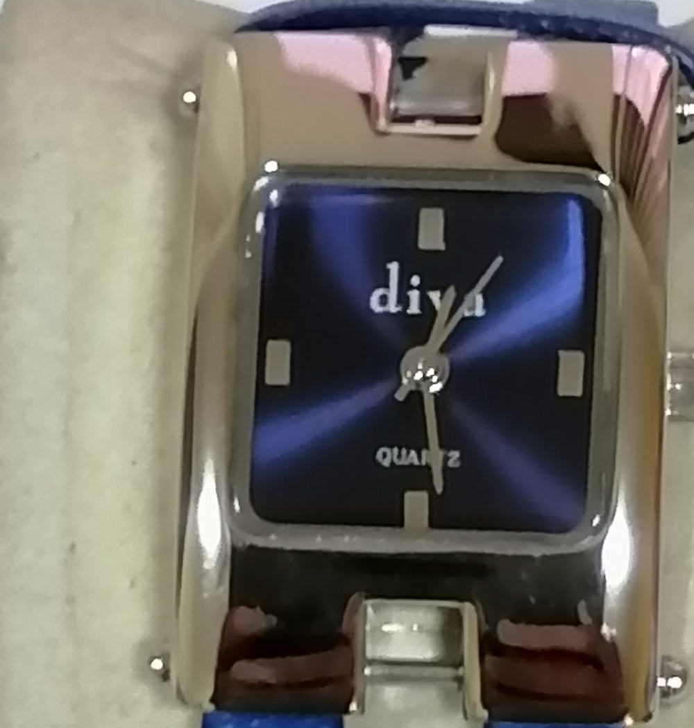 Blue Dial Square Watch
