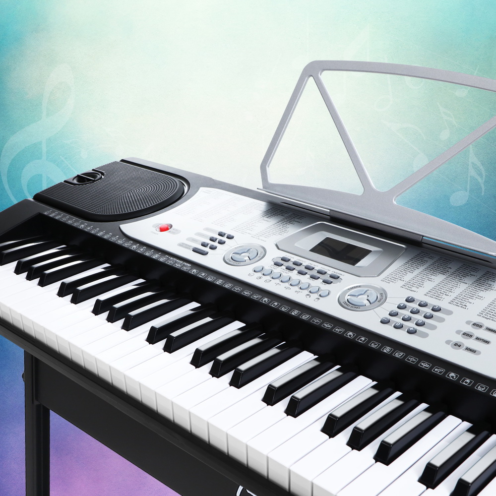Alpha 61 Key Electronic Piano Keyboard with Stand - Silver