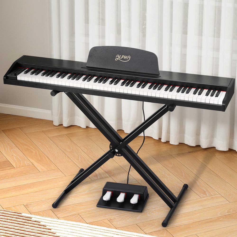 Alpha 88-Key Electronic Digital Piano Keyboard with Stand