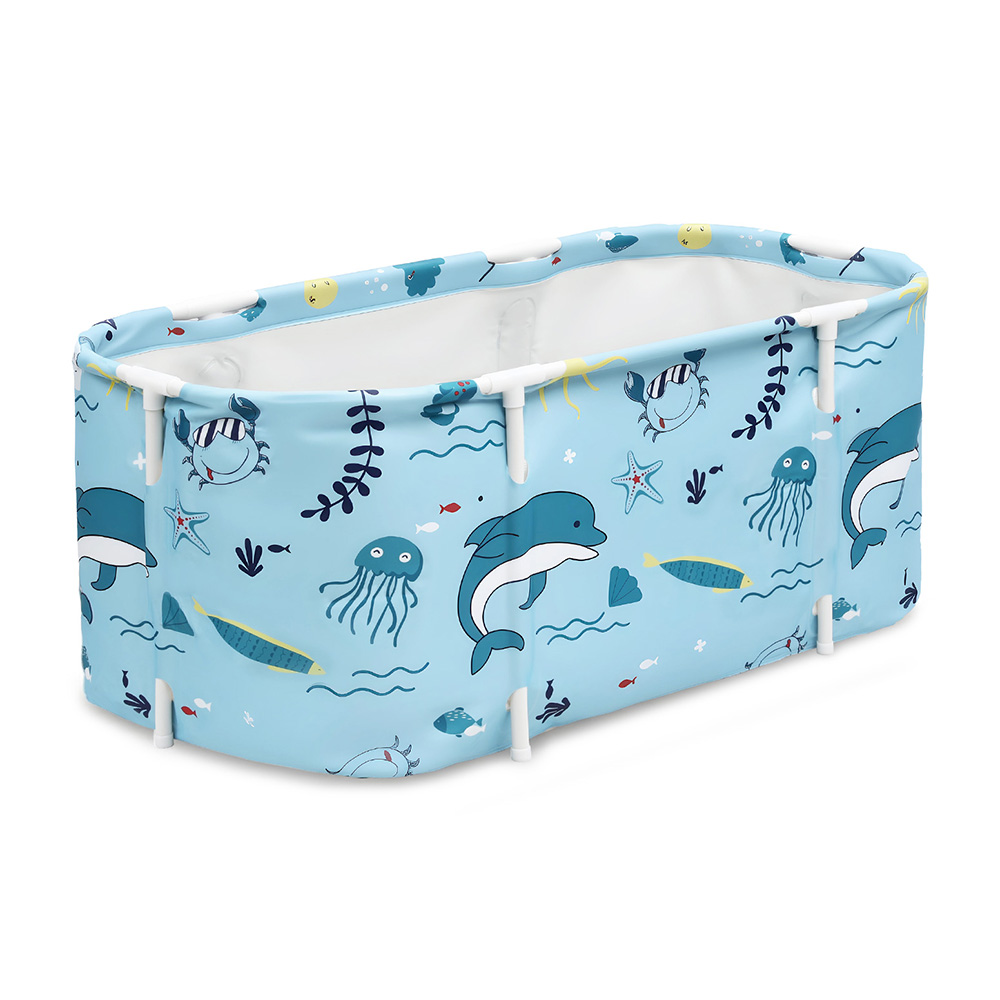 Weisshorn Foldable PVC Inflatable Spa Bathtub 114x62cm Blue