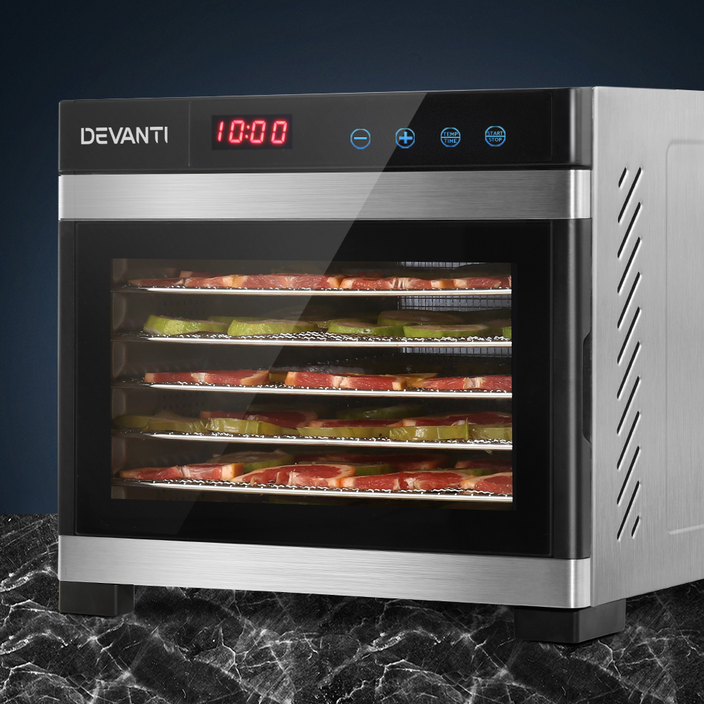 Devanti 6 Tray Stainless Steel Food Dehydrator