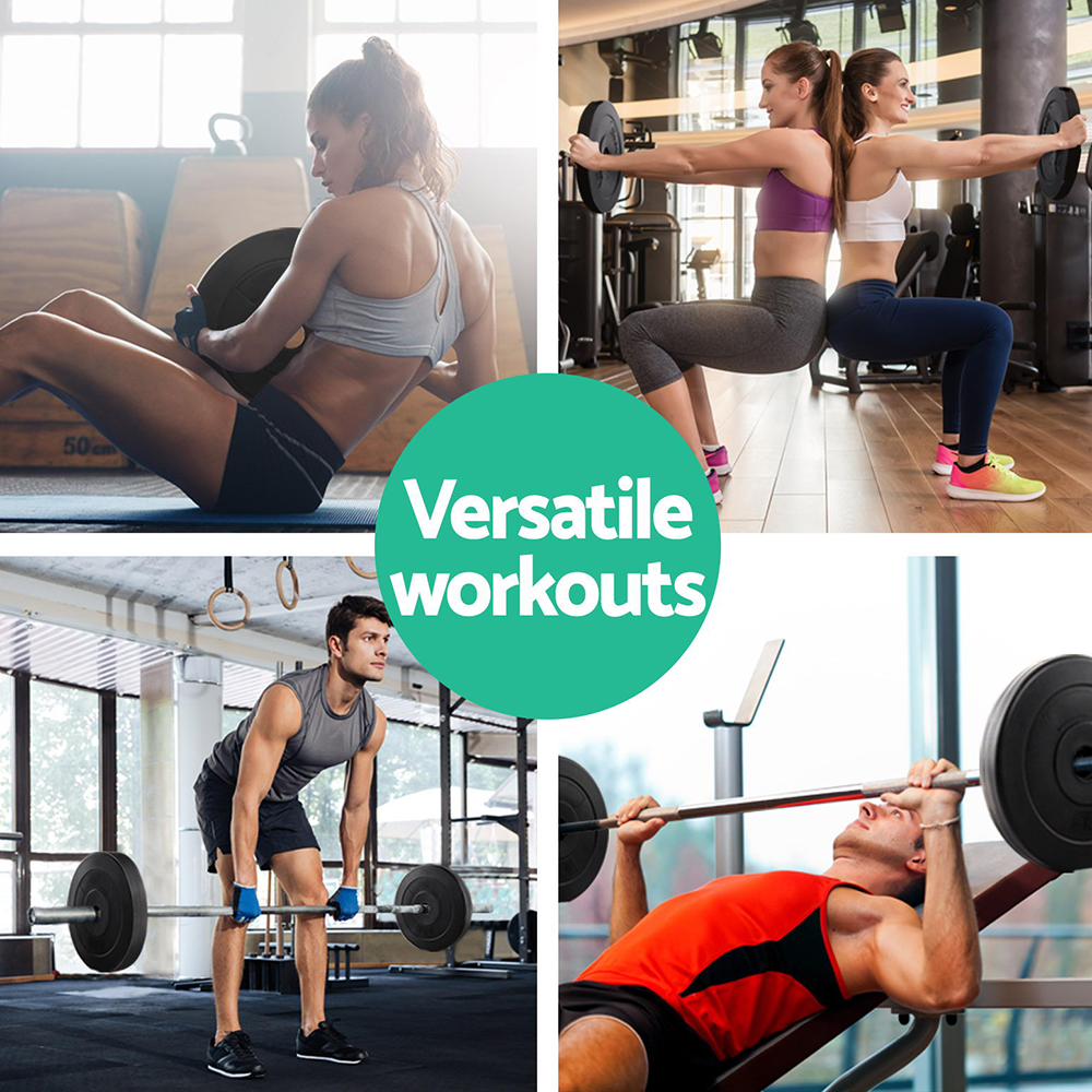 Everfit 30kg Barbell Weight Plates Standard Home Gym Press Fitness Exercise - Image 5