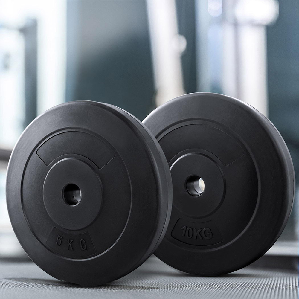 Everfit 50kg Barbell Weight Plates Standard Home Gym Press Fitness Exercise - Image 7