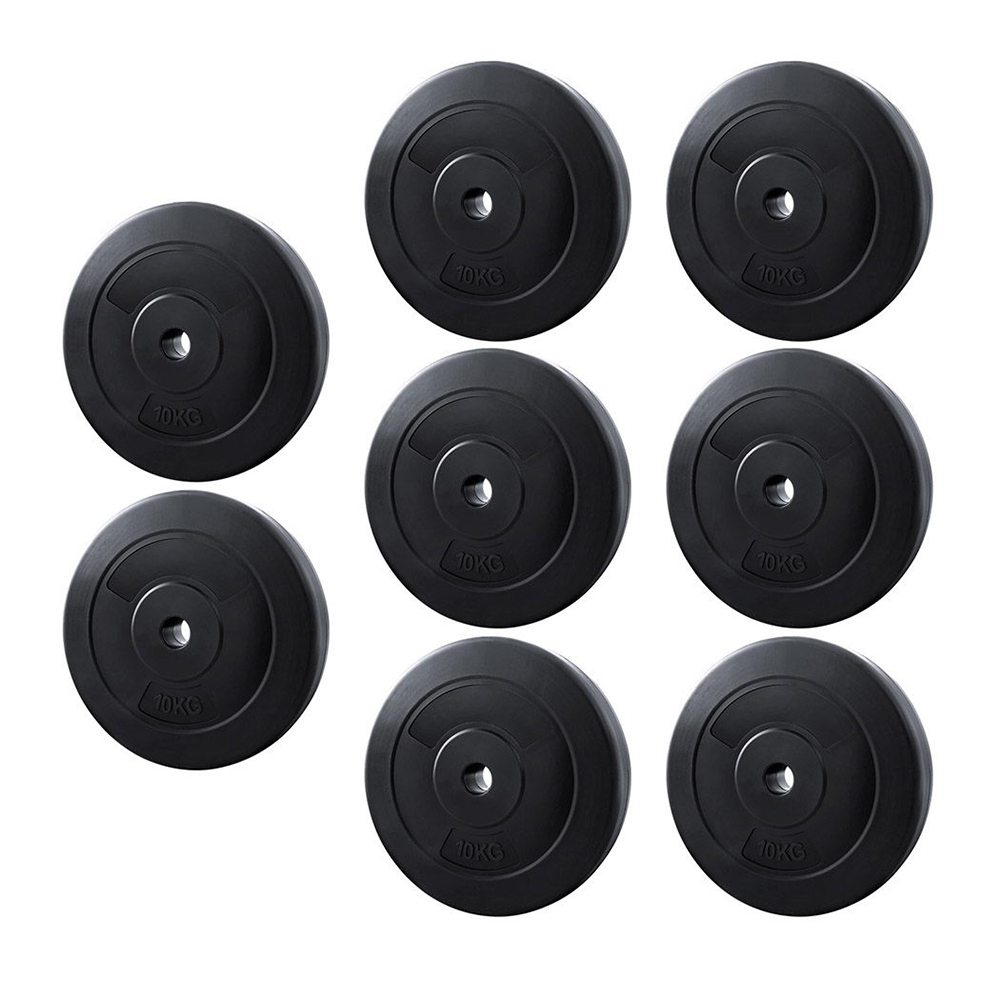 Everfit 80kg Barbell Weight Plates Standard Home Gym Press Fitness Exercise