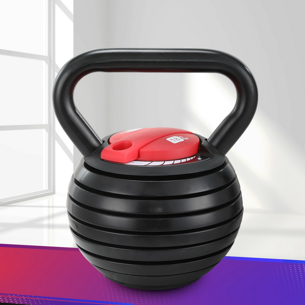 Everfit 18kg Adjustable Kettlebell Set Weight Dumbbells 10-40lbs - Image 7