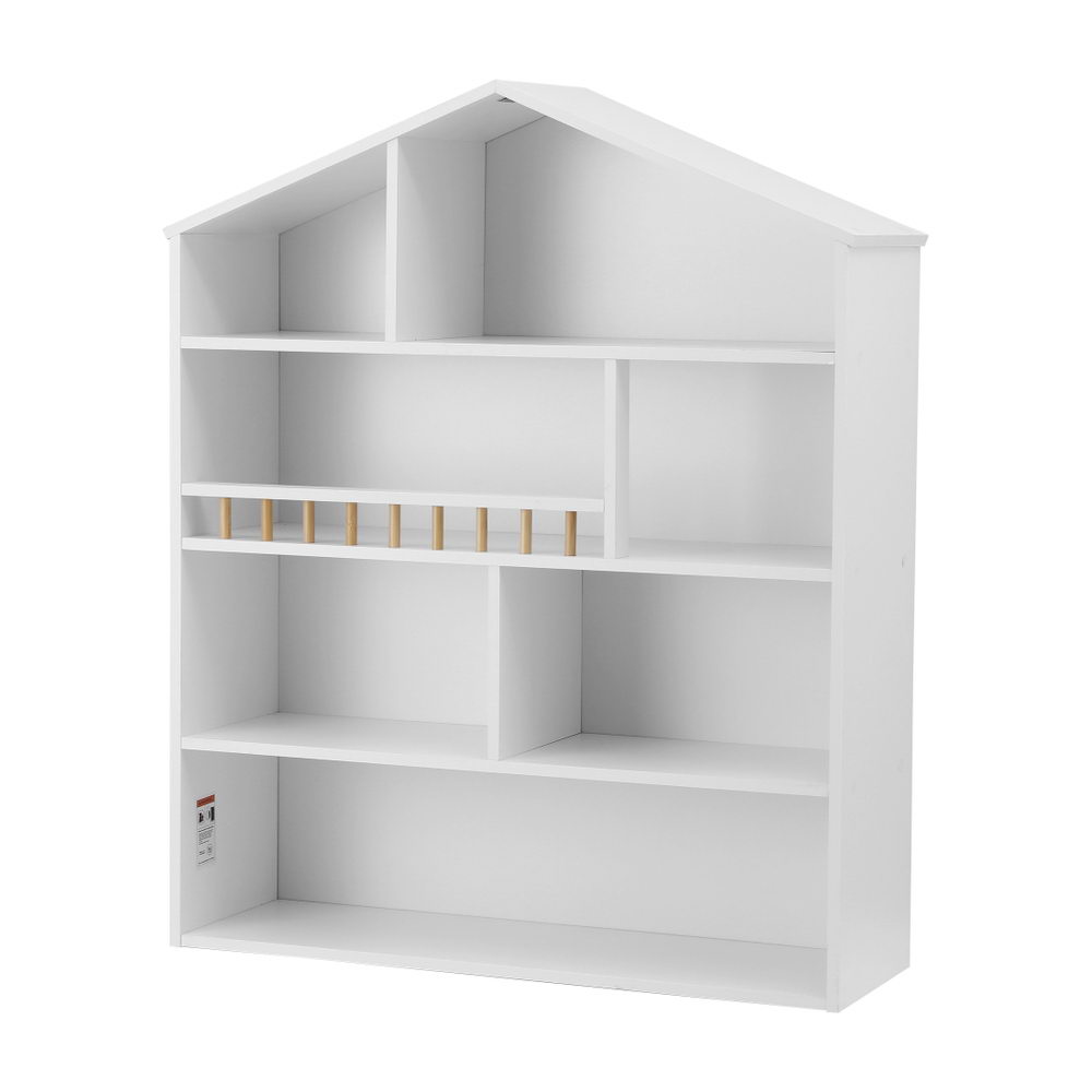 Keezi 4 Tiers Kids Bookshelf White