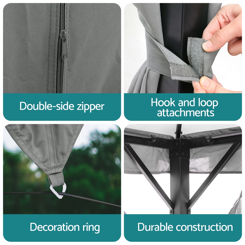 Instahut Gazebo 3x4m Canopy Grey - Image 6