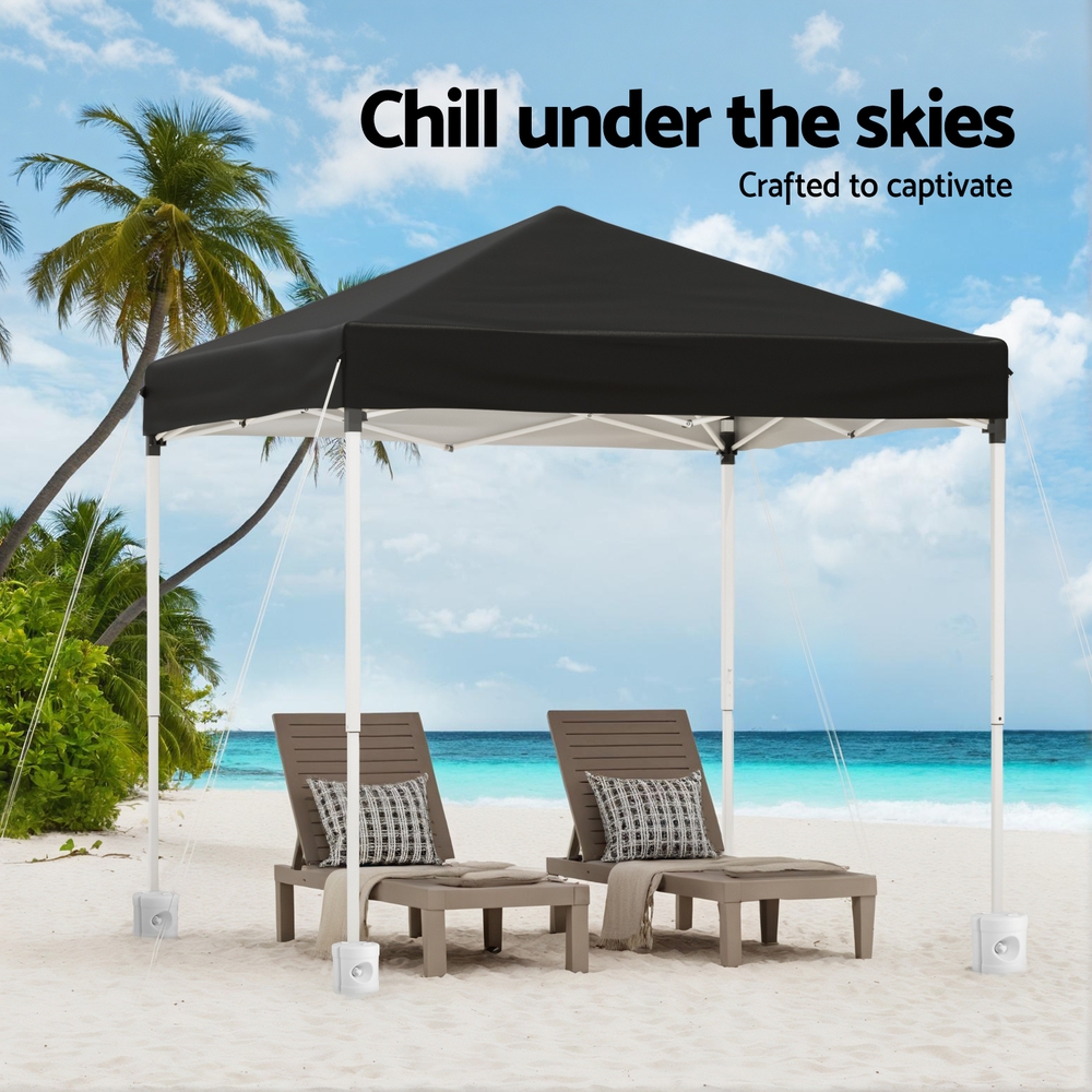 Instahut 2x2m Gazebo with Base Pods Black - Image 5