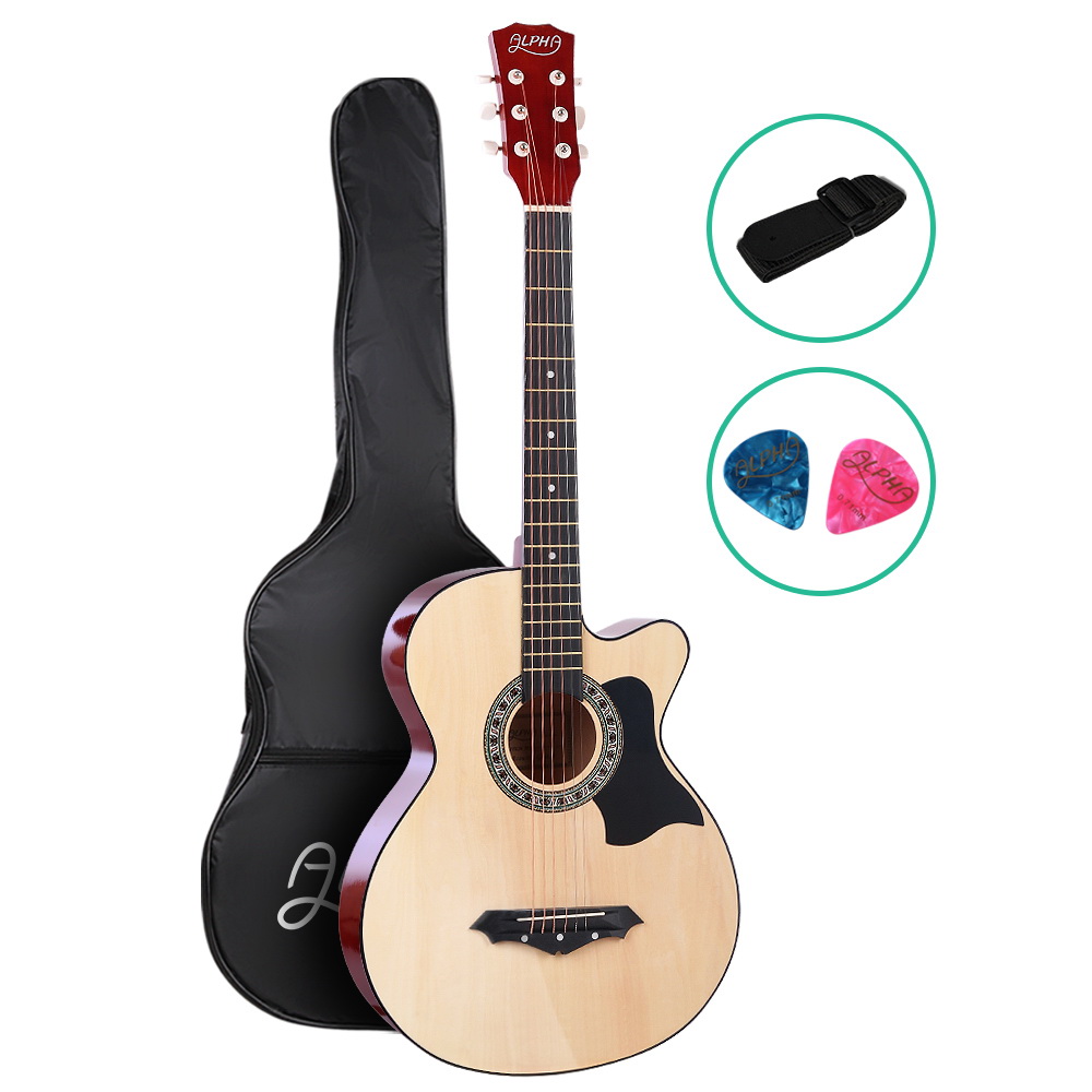 Alpha 38-Inch Acoustic Guitar Wood