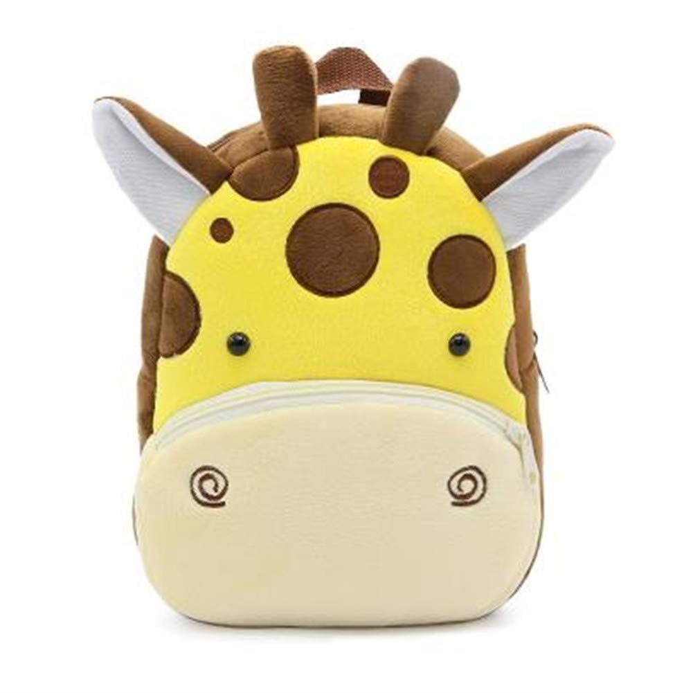 Dark Brown Giraffe School Backpack, Cute Cartoon Animal Style Bag for Kids