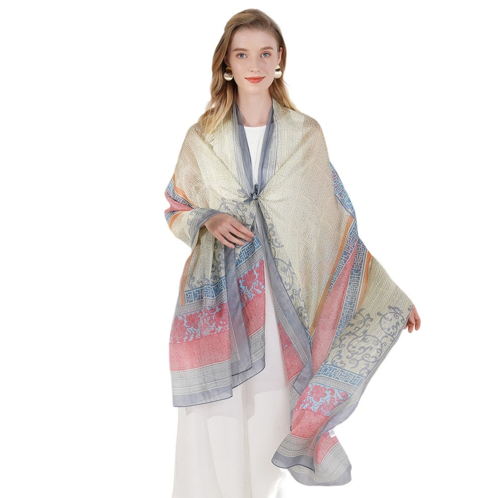 White Mulberry Silk Long Scarf Luxury Fashion Accessory, Wonderful Pashmina Shawl - Free Shipping