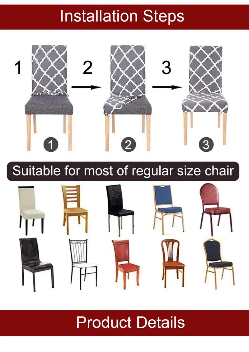 Dark Navy Velvet Plush Chair Slipcover for Dining, Kitchen, Wedding and Smarter Living - Image 3