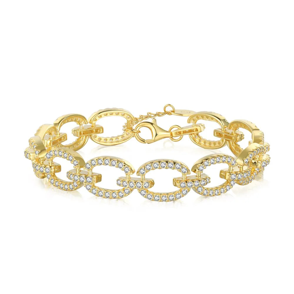 Custom Chunky Cuban Link Gold Platted Bracelet, Exclusive Jewellery Collection - Free Shipping