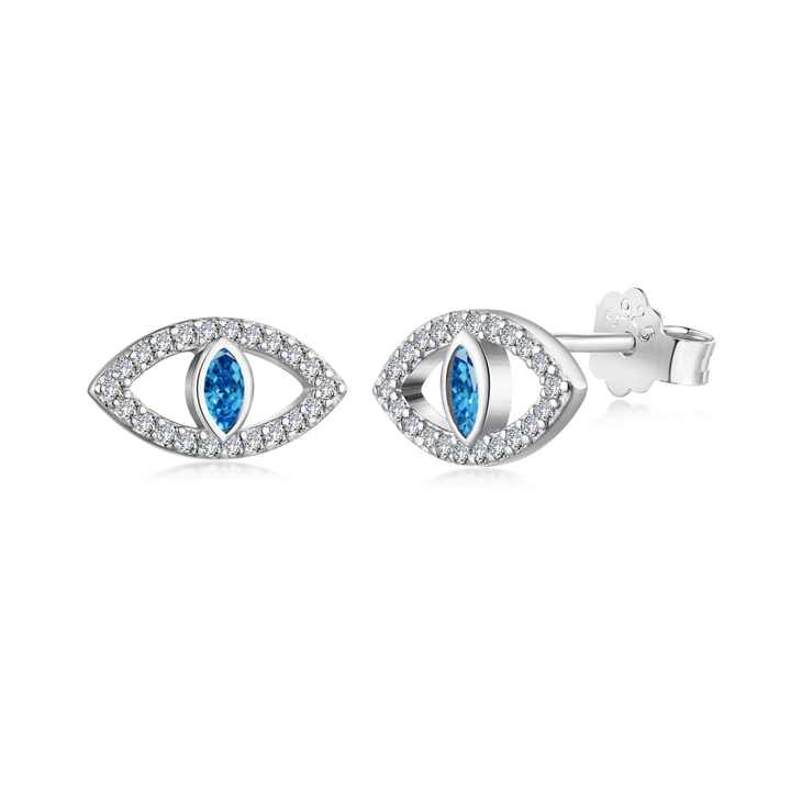 Silver Dainty Cubic Zircon Dangle Stud Earrings, Cutest Design Jewellery - Free Shipping
