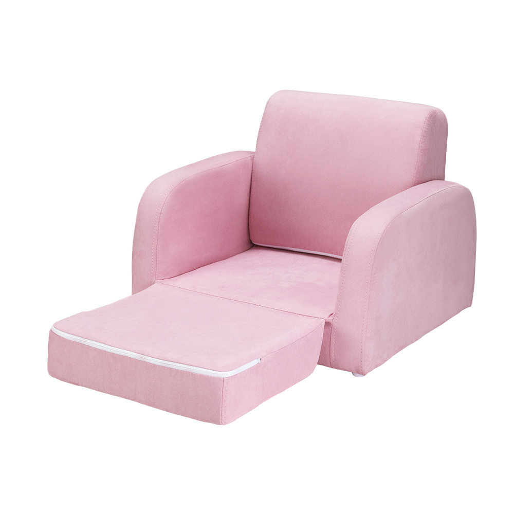 Keezi Kids 1 Seater Sofa Flip Open Couch Armchair Pink