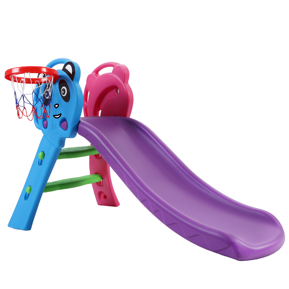Keezi 100cm Kids Slide and Basketball Set