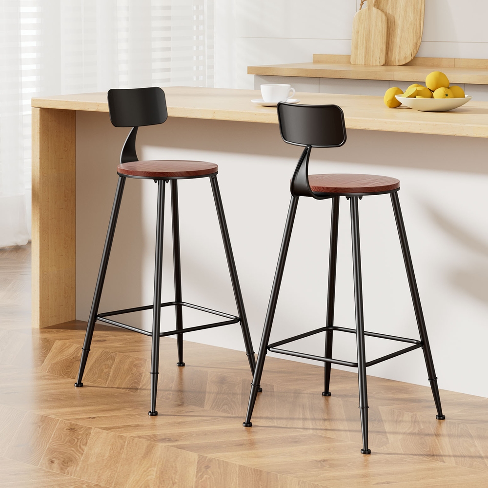 Artiss 2pc Vintage Metal Bar Stools