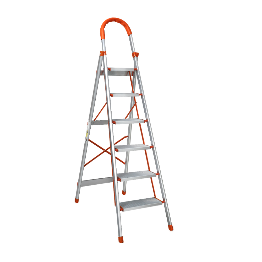 Giantz 5 Step Folding Aluminium Light Weight Non Slip Platform Ladder