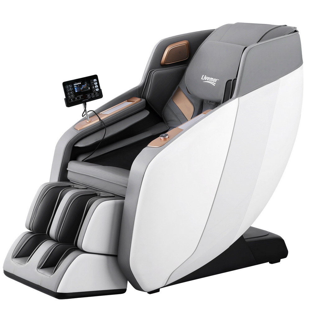 Livemor Massage Chair Electric Recliner ROWA White