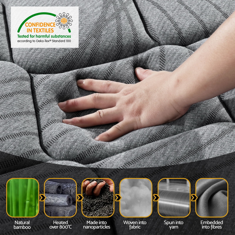 Giselle Bedding Single 22cm Medium Firm Mattress Orthopedic Support - Image 7
