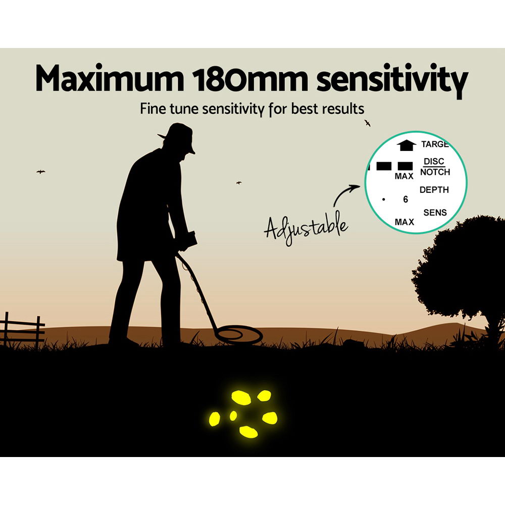 Metal Detector 180MM Deep Waterproof Treasure Hunter Gold Digger - Image 5