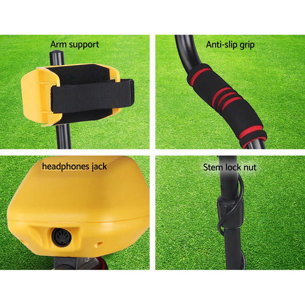 Metal Detector 180MM Deep Waterproof Treasure Hunter Gold Digger Yellow - Image 6
