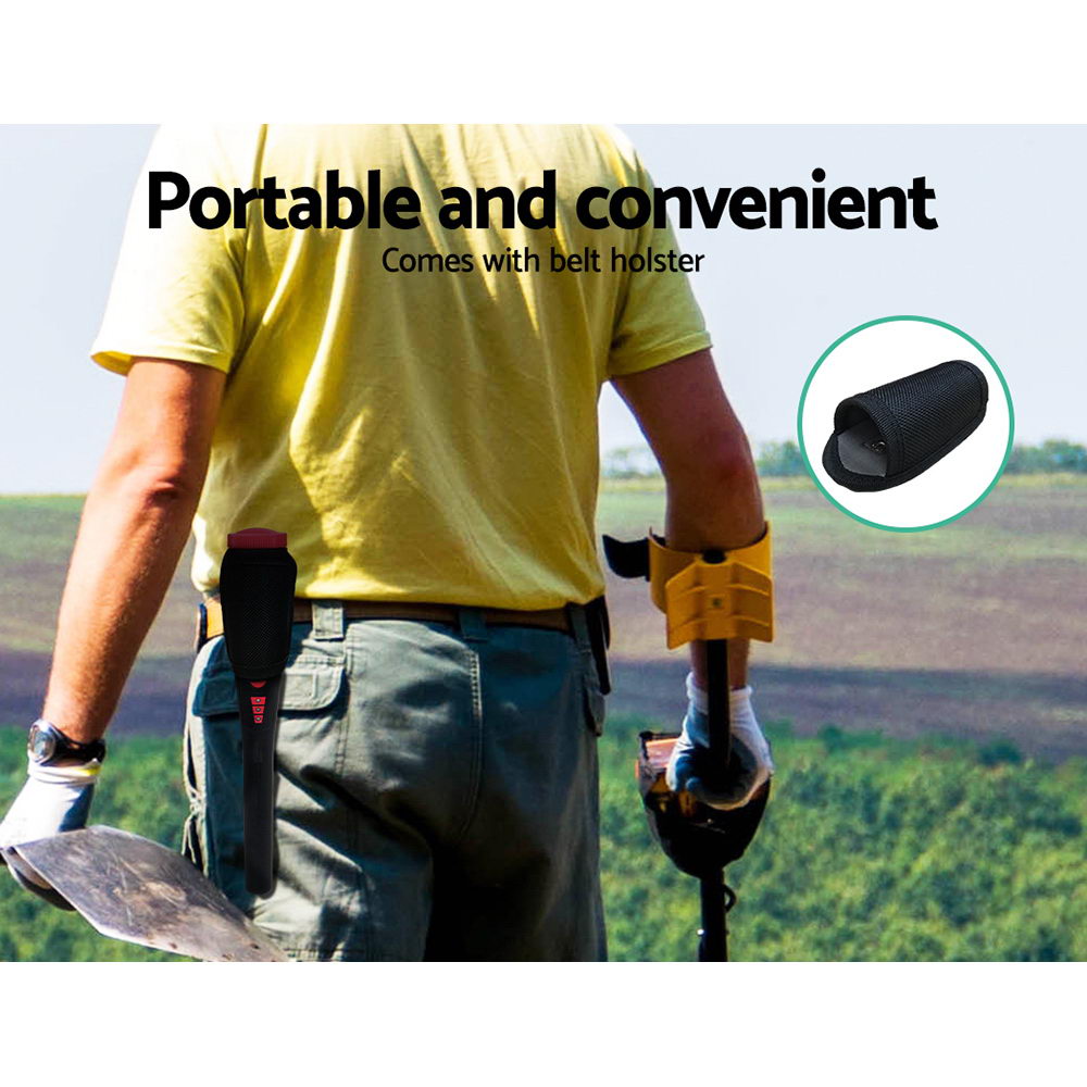 Metal Detector 40MM Handheld Pinpointer Waterproof Automatic Hunter Black - Image 6