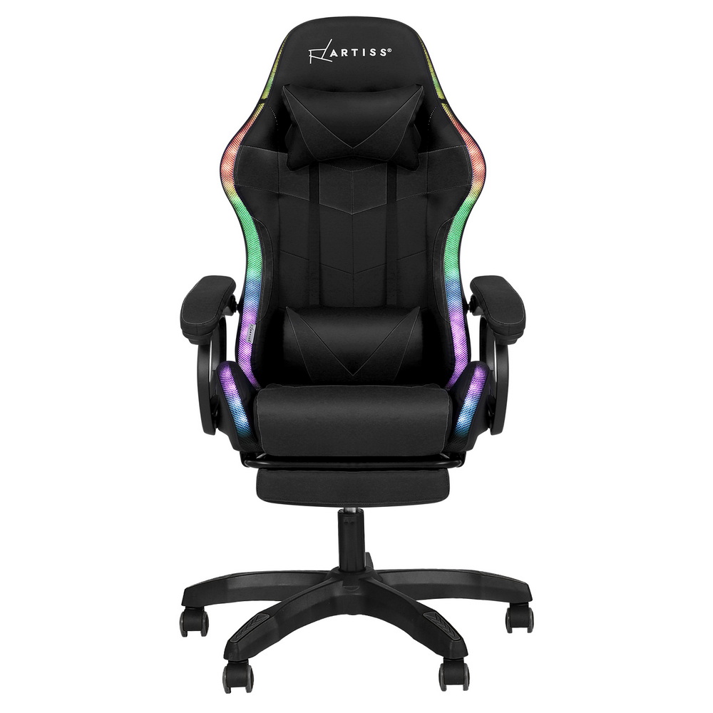 Artiss Gaming Office Chair 12 RGB LED Massage Black - Image 3