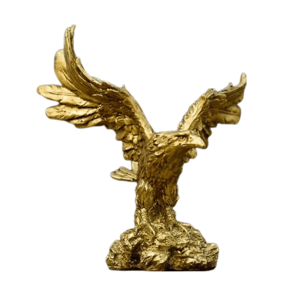 XS Resin Golden Eagle Statue for Home Decor, Durable and Fancy