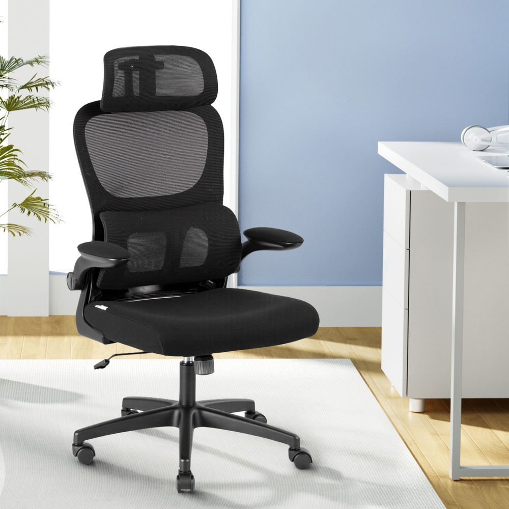 Artiss Ergonomic Breathable Mesh Desk Chair – Black - Image 7