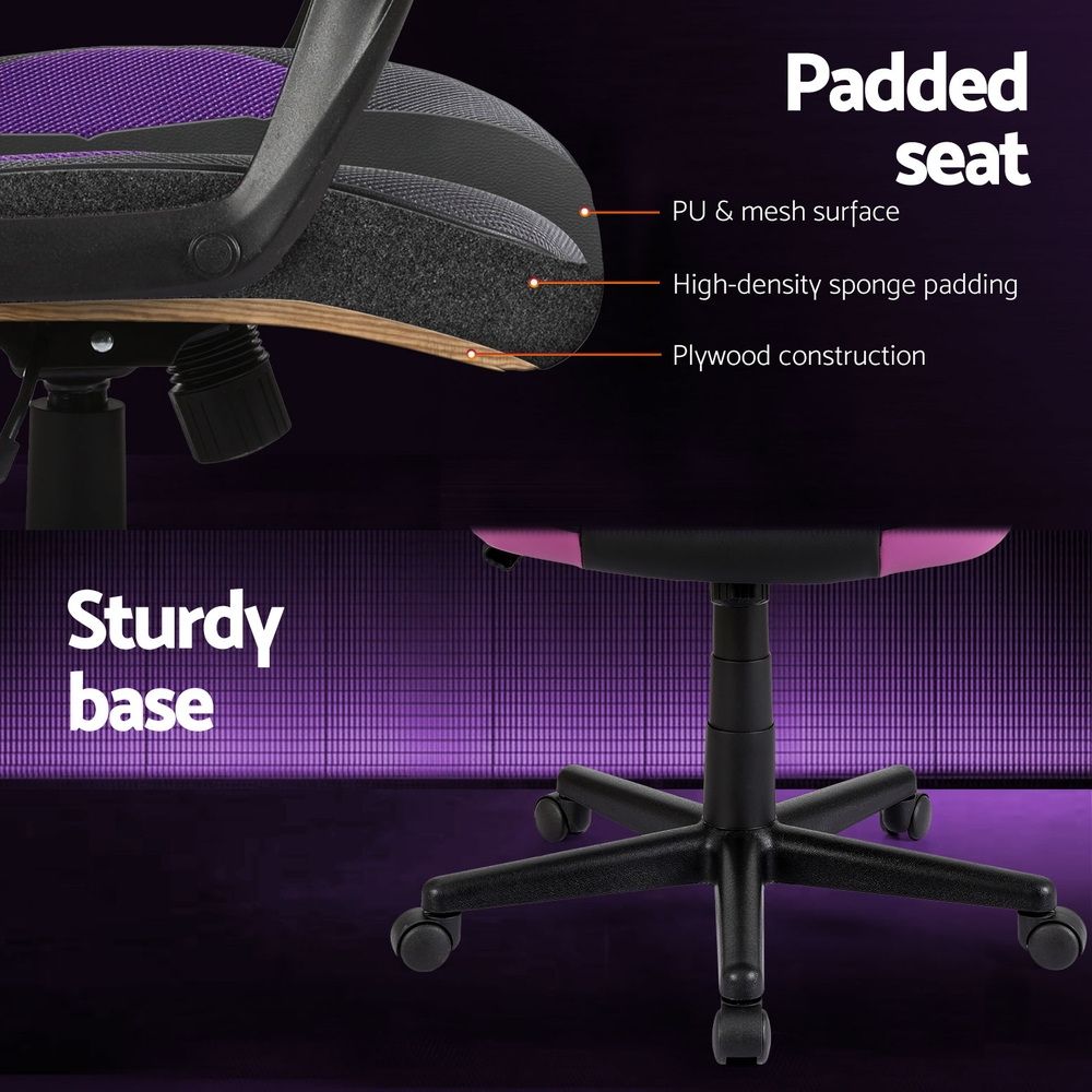 Artiss High-Back Ergonomic Gaming Office Computer Chair (Purple) - Image 6