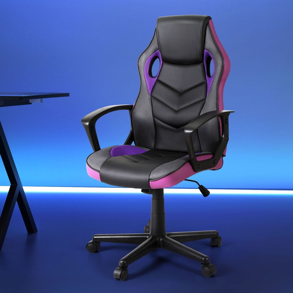 Artiss High-Back Ergonomic Gaming Office Computer Chair (Purple) - Image 7