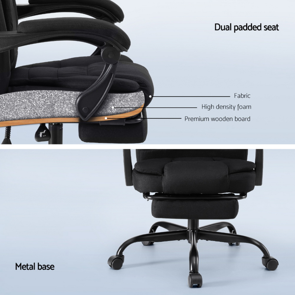 Artiss Racing Executive Fabric Office Chair Footrest Edition2 - Image 6
