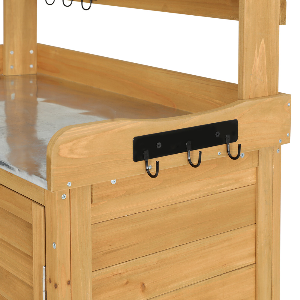 Gardeon Outdoor Storage Cabinet Potting Bench Table Shelf - Image 5