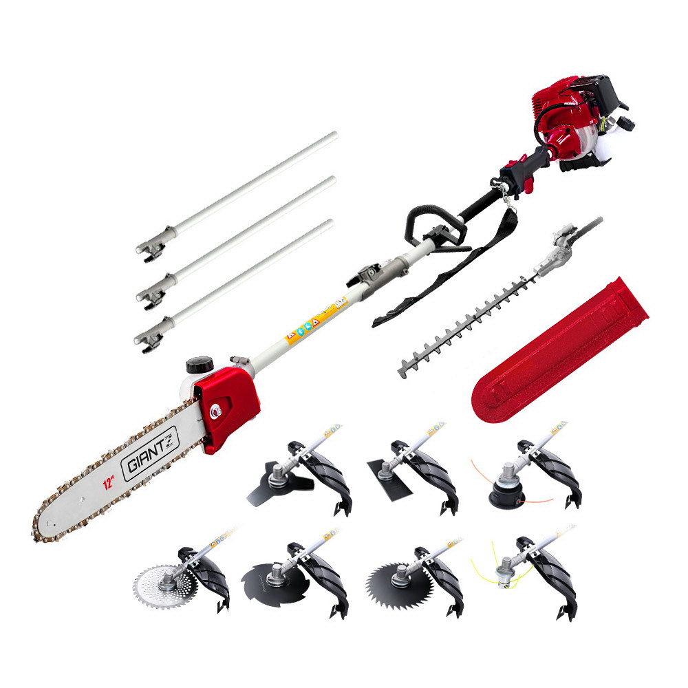 Giantz 4 Stroke Pole Chainsaw Tree Pruner - 12 Inch 9 in 1