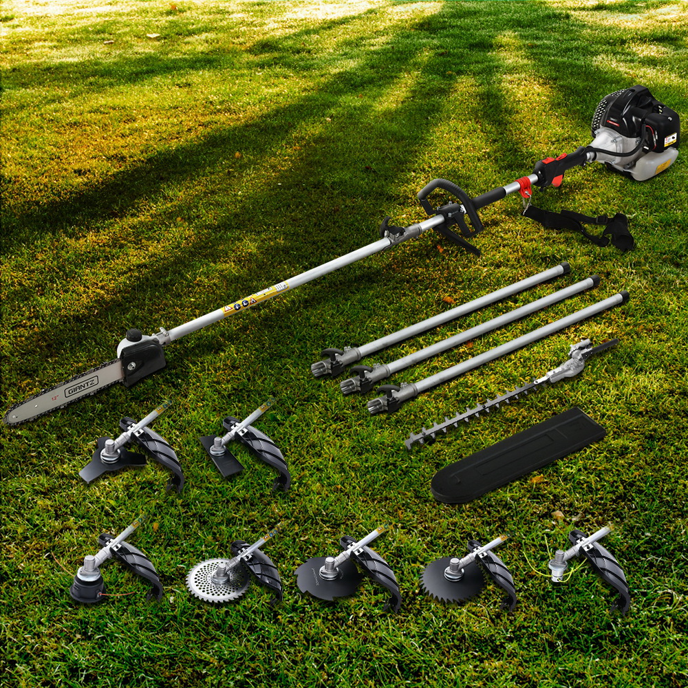 Giantz 9-in-1 Multi-Tool Pole Chainsaw Hedge Trimmer and Brush Cutter