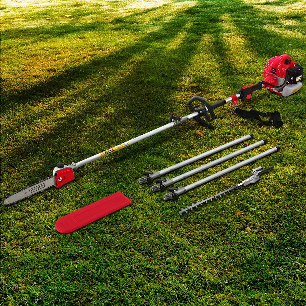 Giantz 65CC Pole Chainsaw and Hedge Trimmer 12-Inch Bar 5.6m