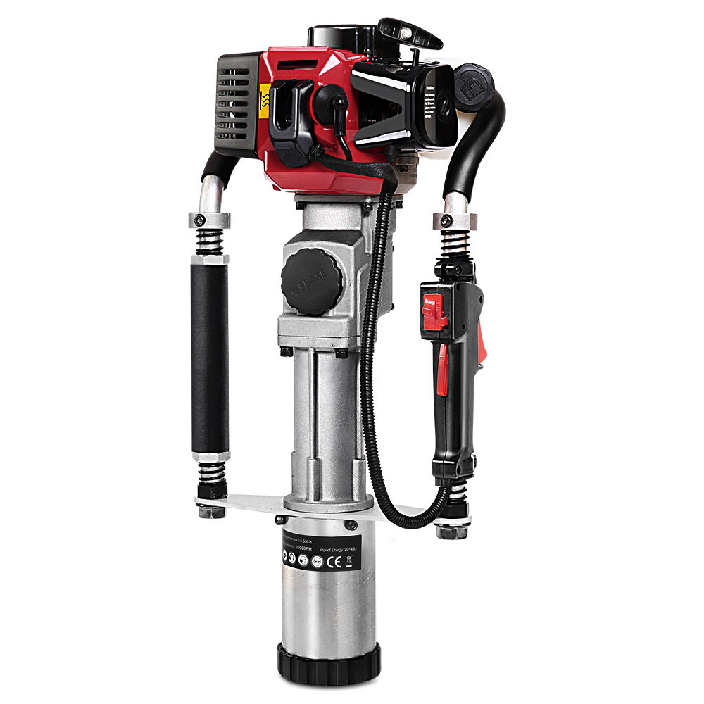 Giantz Petrol Post Driver 2-Stroke 32.7CC Rammer Pile Star Picket Fence Hole Red - Image 3